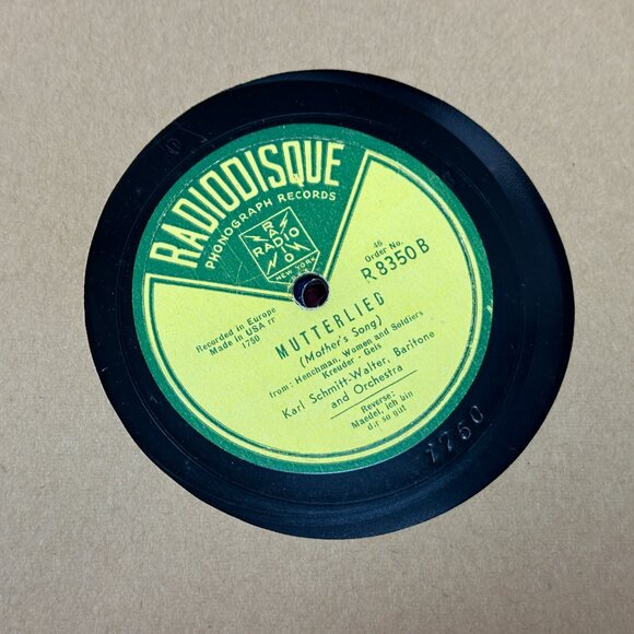 Vintage 78 RPM Record Album Book w/ 10 Shellac Discs Red Embossed VG German - Picture 10 of 14